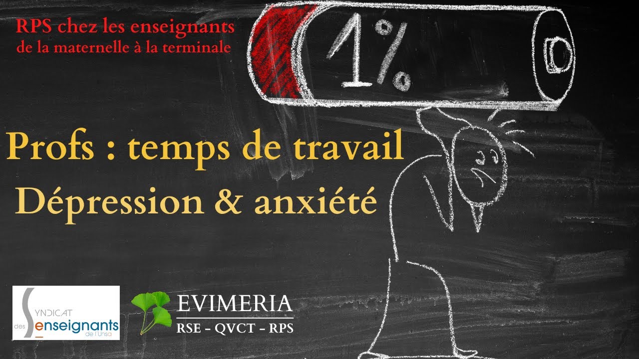 Profs : temps de travail, dépression.