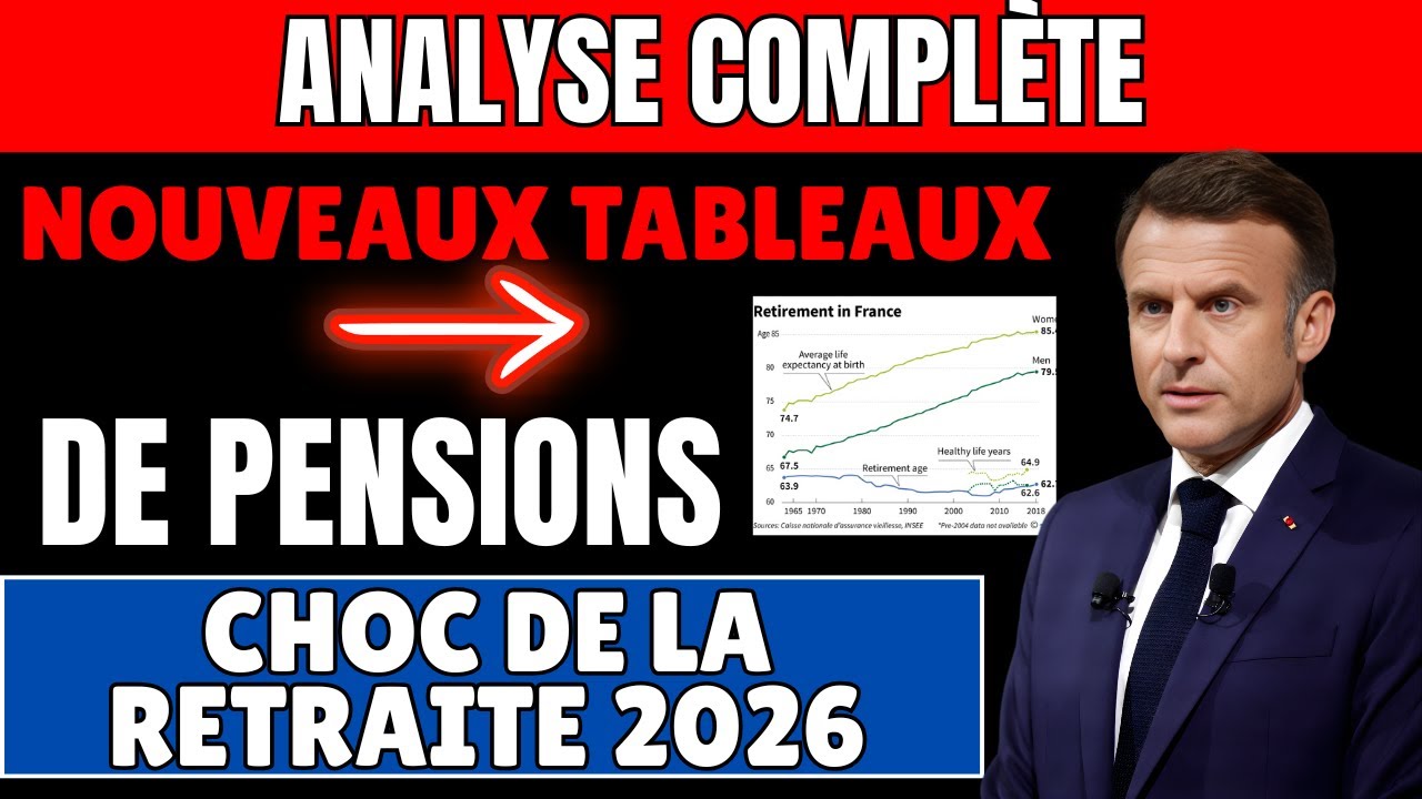 💥 Choc retraite 2026 : Tous les nouveaux tableaux de pensions dévoilés (base, Agirc, ASPA…)