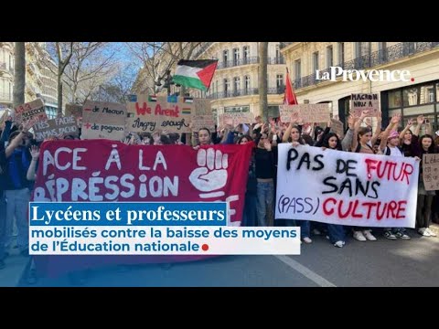 Lycéens et professeurs mobilisés contre la baisse des moyens de l’Éducation nationale
