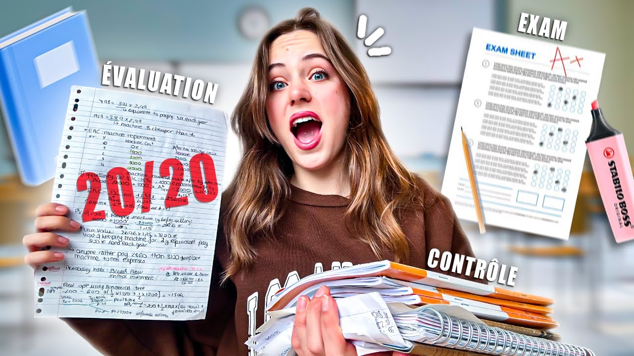 COMMENT JE RÉVISE mes ÉVALUATIONS/ EXAMENS pour avoir 20/20? Apprendre RAPIDEMENT